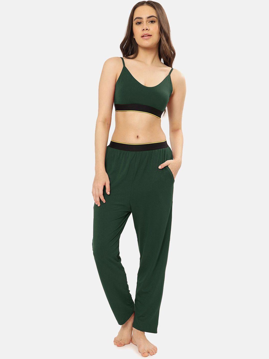 bummer green modal solid lounge pant