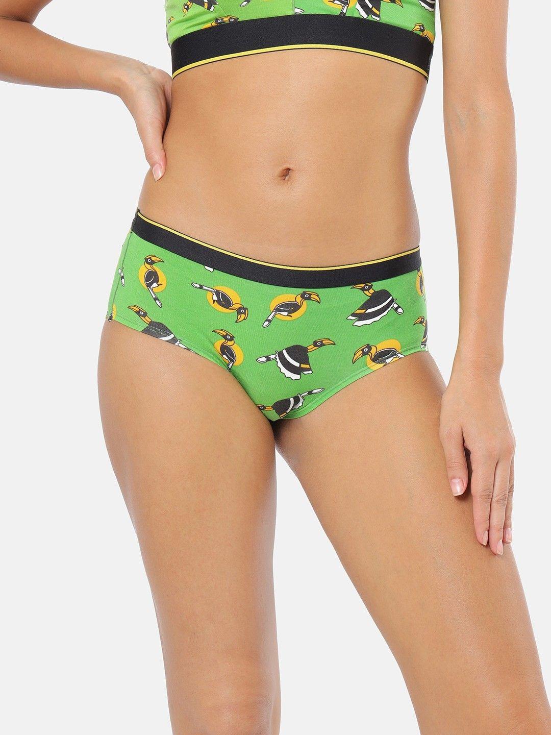 bummer green printed micro modal chill bill hipster briefs