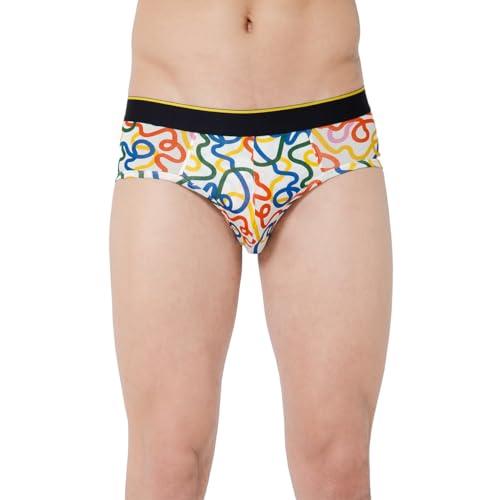 bummer men's printed micro modal briefs underwear | ultra soft & breathable | pack of 1