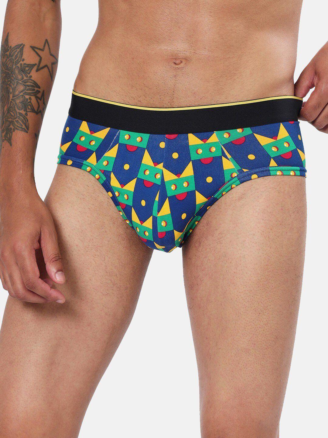 bummer men printed mid rise basic briefs