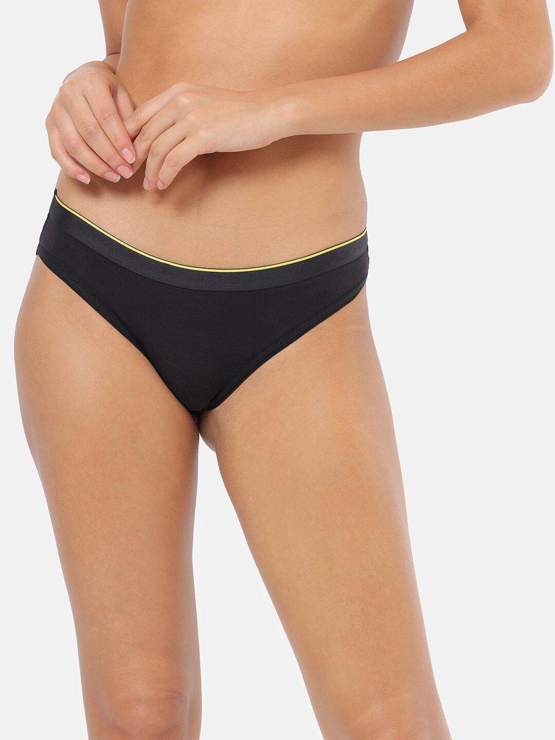 bummer women black nox solid micro modal bikini briefs