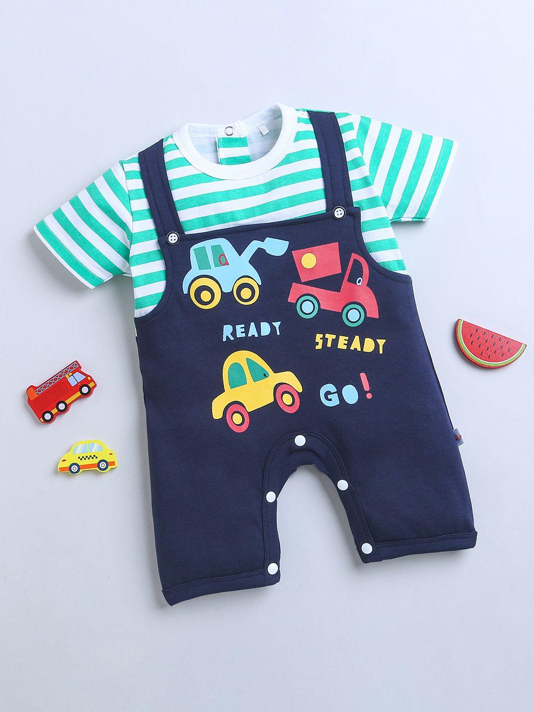 bumzee infants boys printed pure cotton rompers