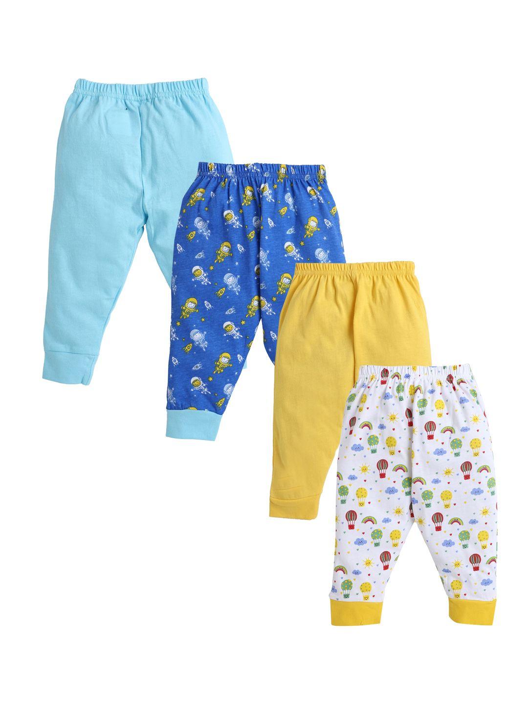 bumzee boys pack of 4 printed cotton joggers