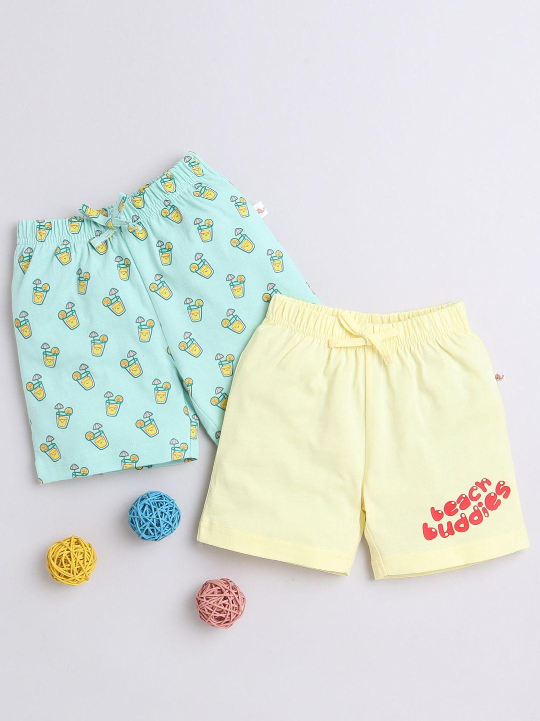 bumzee infant boys pack of 2 printed cotton shorts