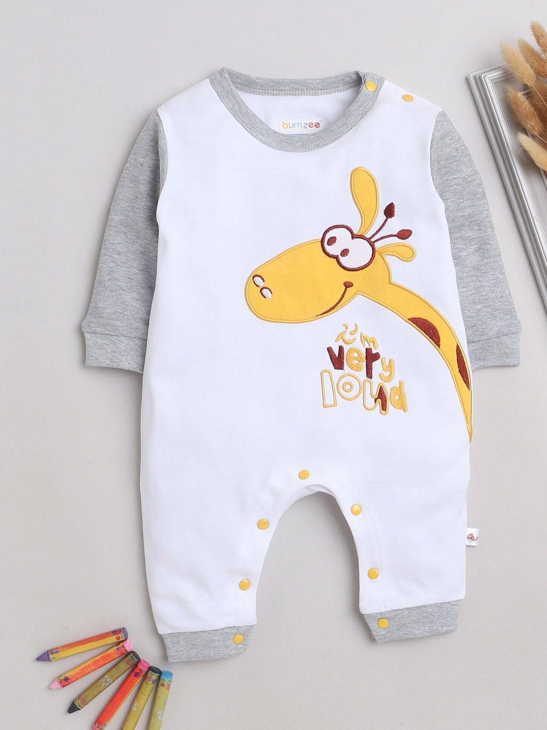 bumzee infant boys printed cotton rompers