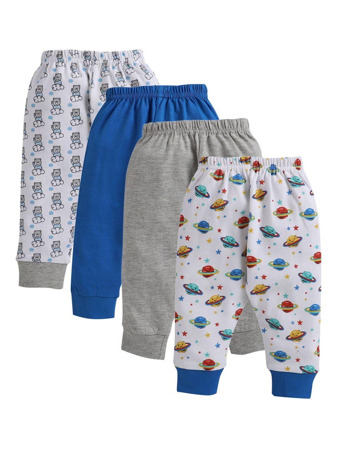 bumzee infant kids pack of 4 graphic printed joggers