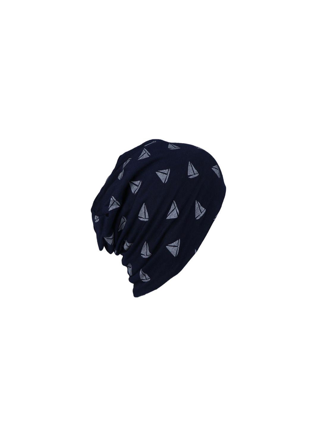 bunnywave unisex black & grey printed beanie