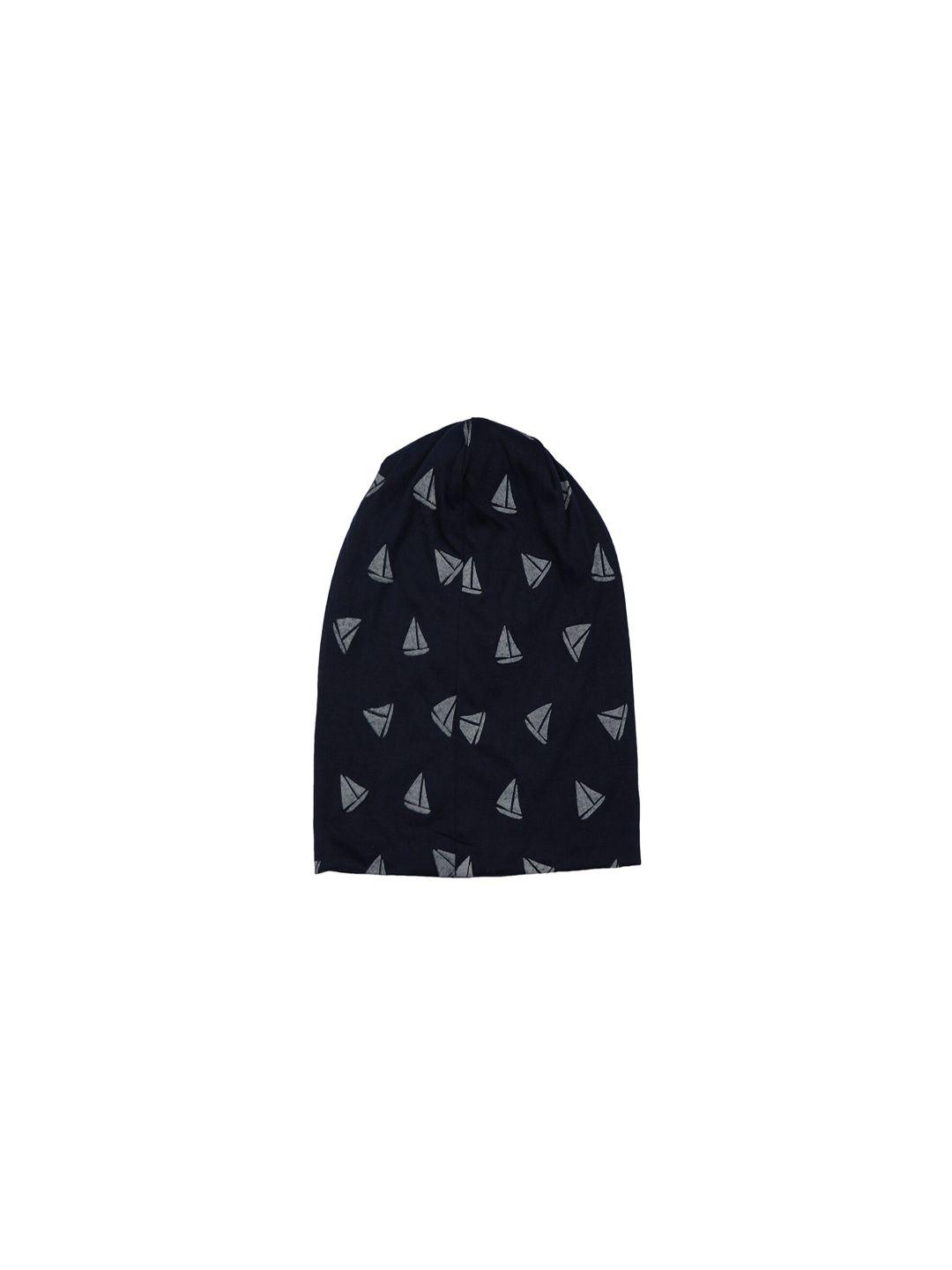 bunnywave unisex black printed beanie