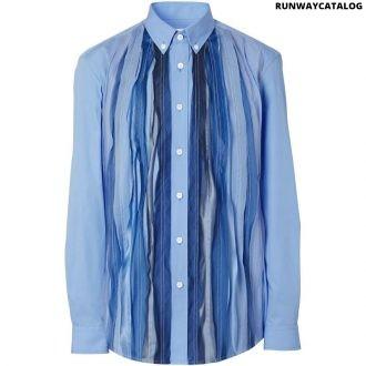 burberry  pleated printed shirt
