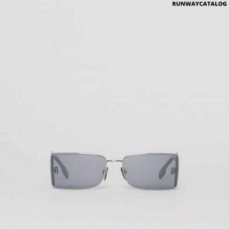 burberry ‘b’ lens detail rectangular frame sunglasses