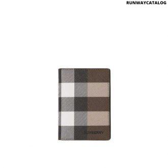 burberry check e-canvas folding card case