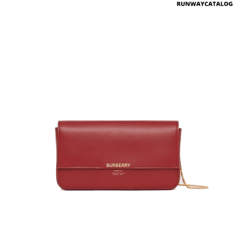 burberry leather wallet with detachable chain strap