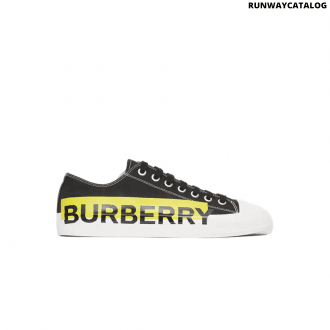 burberry logo print two-tone gabardine sneaker