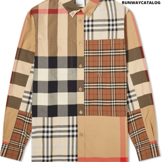 burberry terence patchwork check shirt