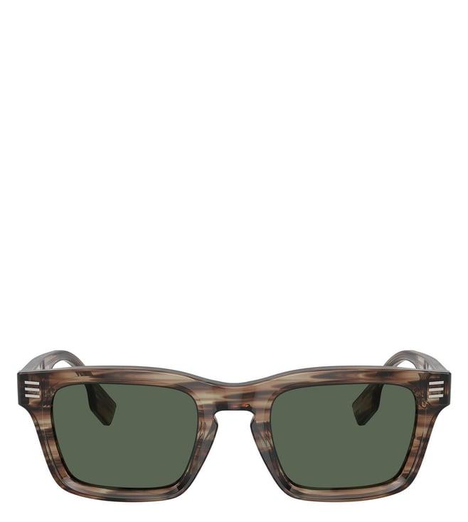 burberry 0be440340987151 green uv protected square sunglasses for men