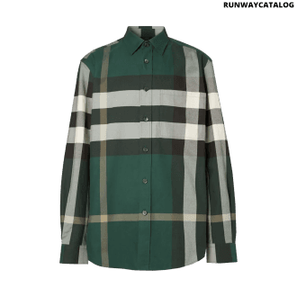 burberry check cotton flannel shirt