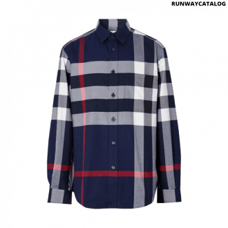 burberry check cotton flannel shirt