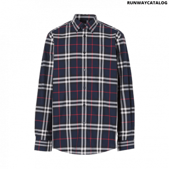 burberry check cotton poplin shirt