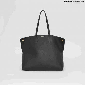 burberry large grainy leather society tote