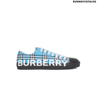 burberry logo print two-tone gabardine sneaker