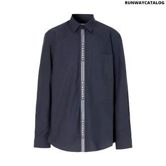 burberry logo tape cotton shirt