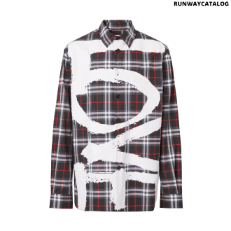 burberry love print vintage check cotton shirt