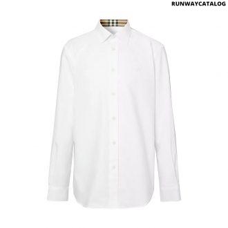 burberry monogram motif cotton oxford shirt