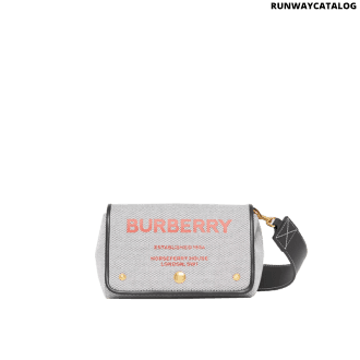 burberry small horseferry print cotton canvas crossbody bag