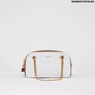 burberry small two-tone lambskin double cube bag