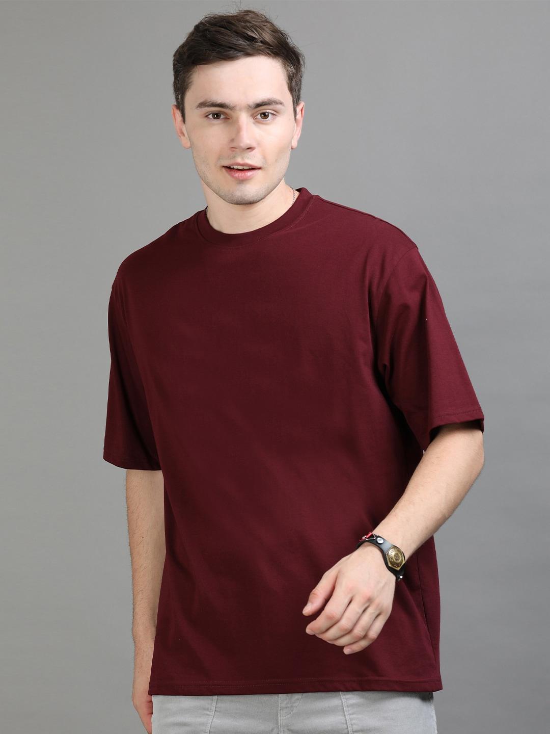 bushirt oversized round neck pure cotton casual t-shirt