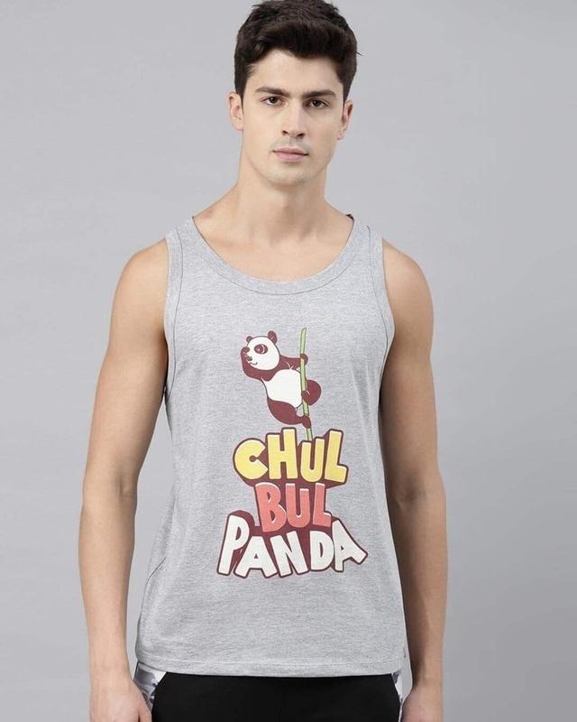 bushirt chul bul panda dark grey vest