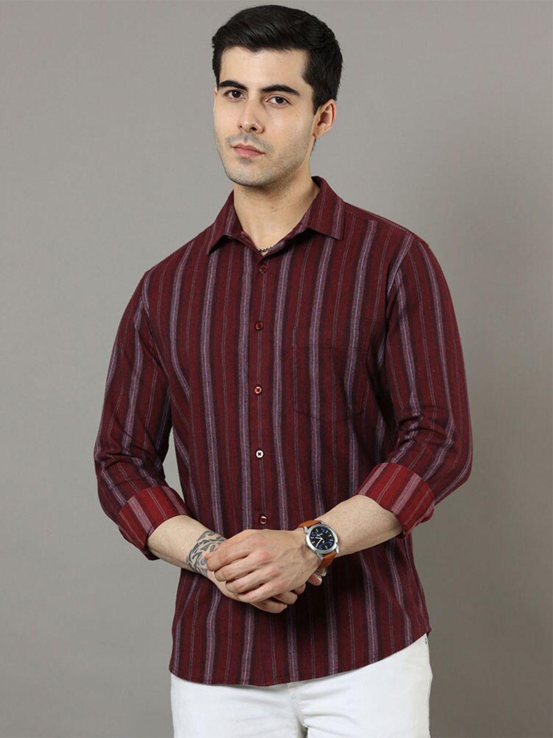 bushirt classic striped pure cotton casual shirt