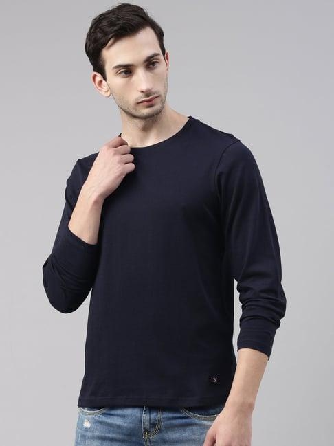 bushirt navy cotton crew t-shirt