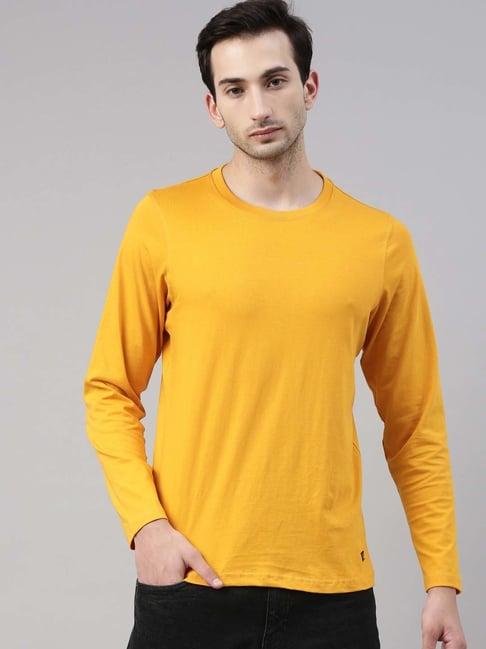 bushirt yellow cotton crew t-shirt