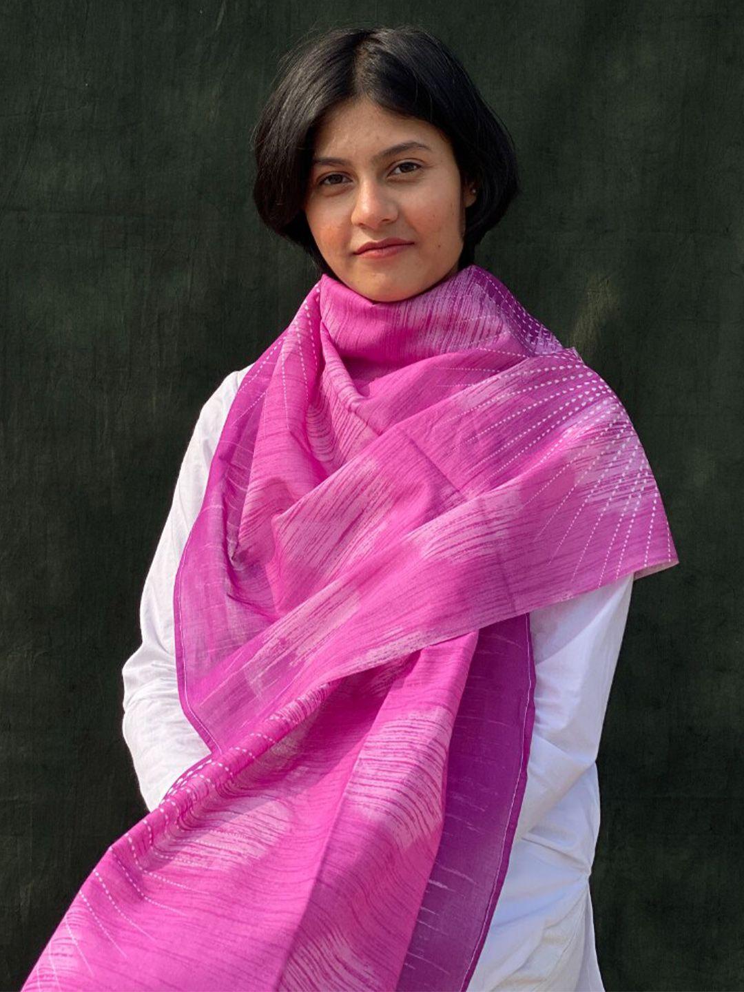 buta buti abstract printed cotton scarf