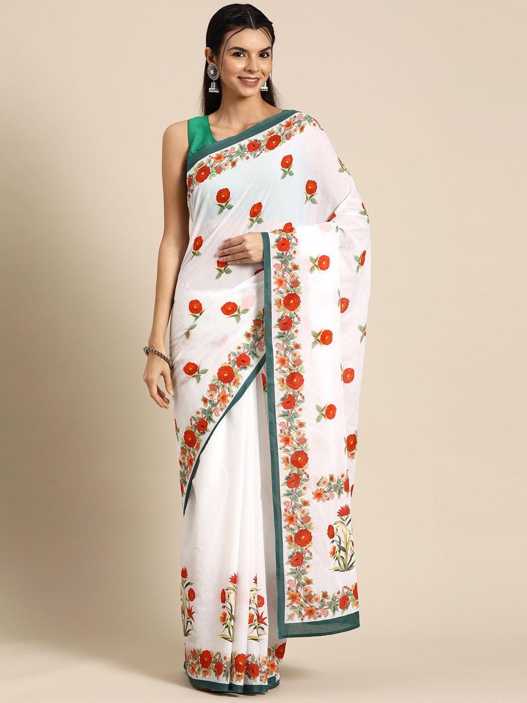 buta buti floral pure cotton saree