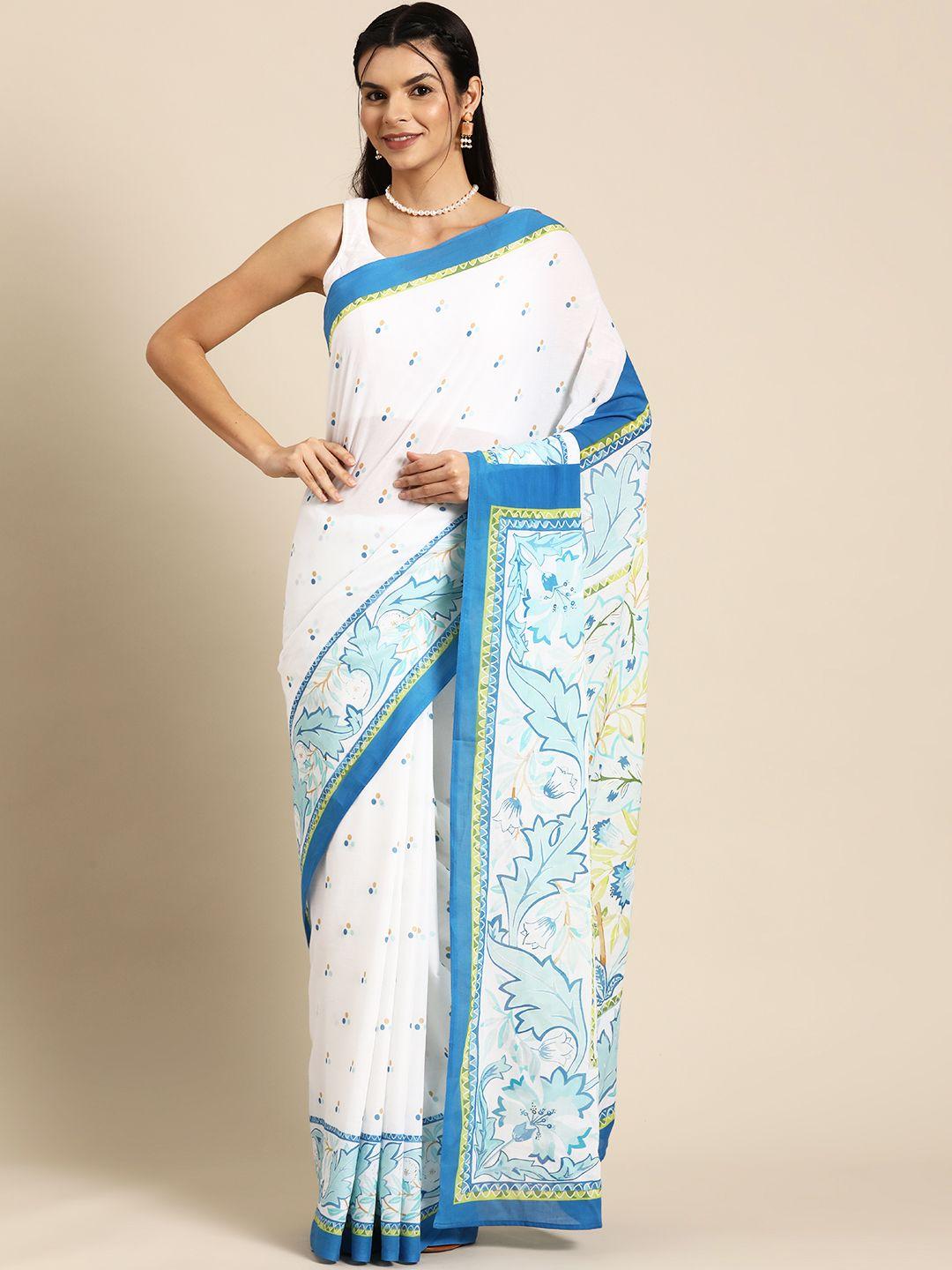 buta buti polka dot pure cotton saree