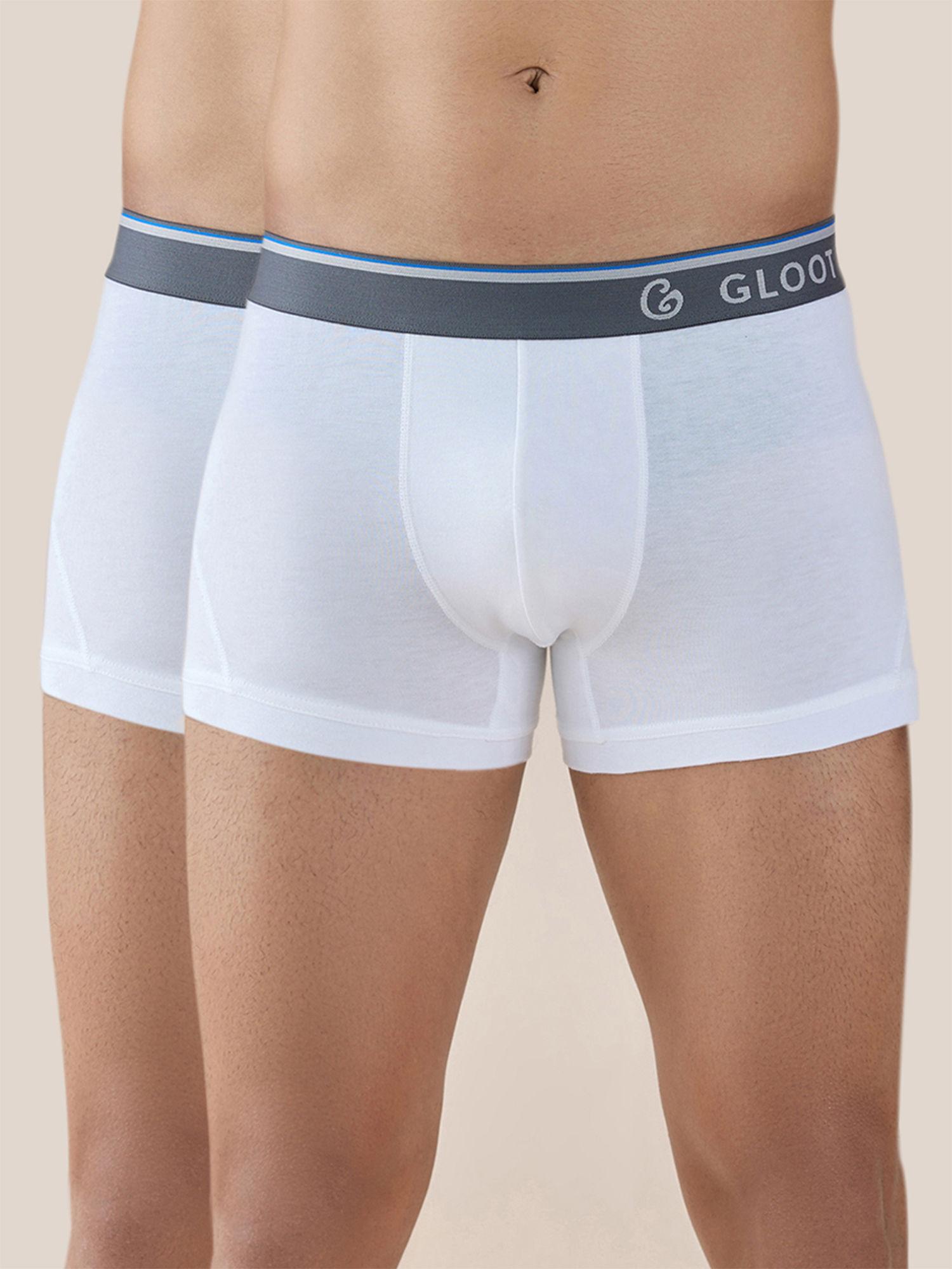 butter blend cotton trunk with no itch elastic and anti odour gli019 multicolor (pack of 2)