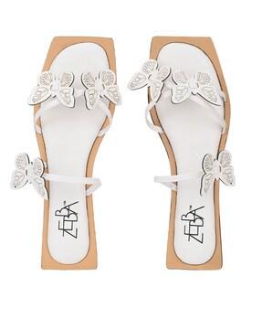 butter fly flat sandals