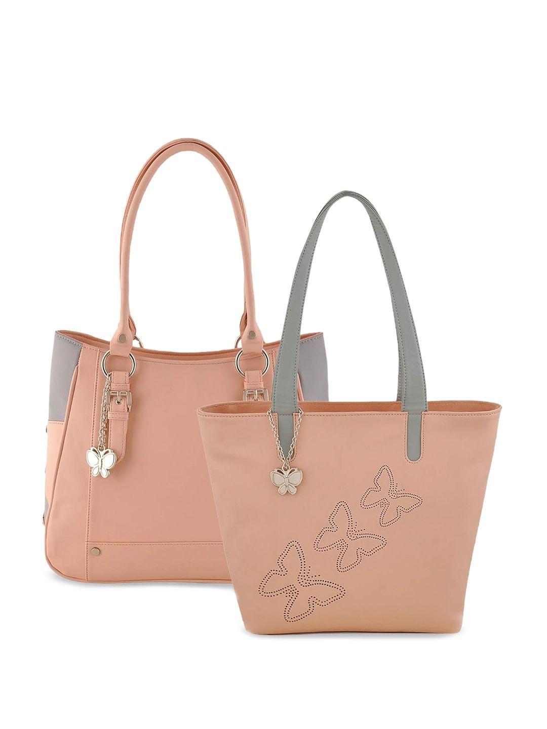 butterflies colourblocked pu structured shoulder bag