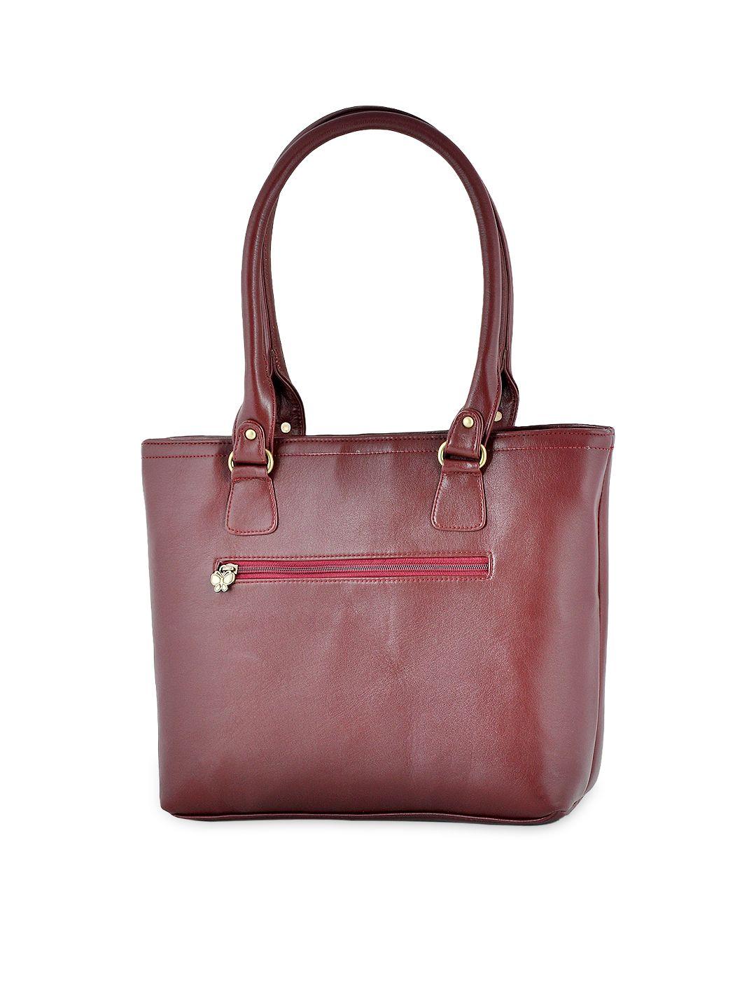 butterflies maroon shoulder bag