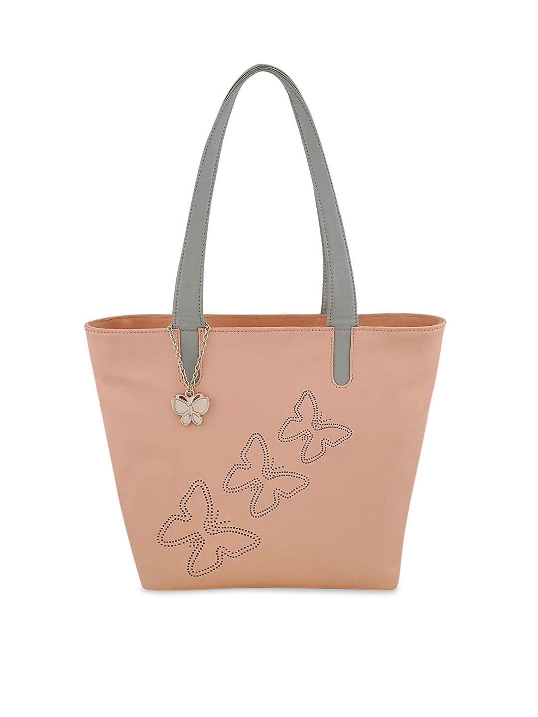 butterflies printed structured shoulder bag