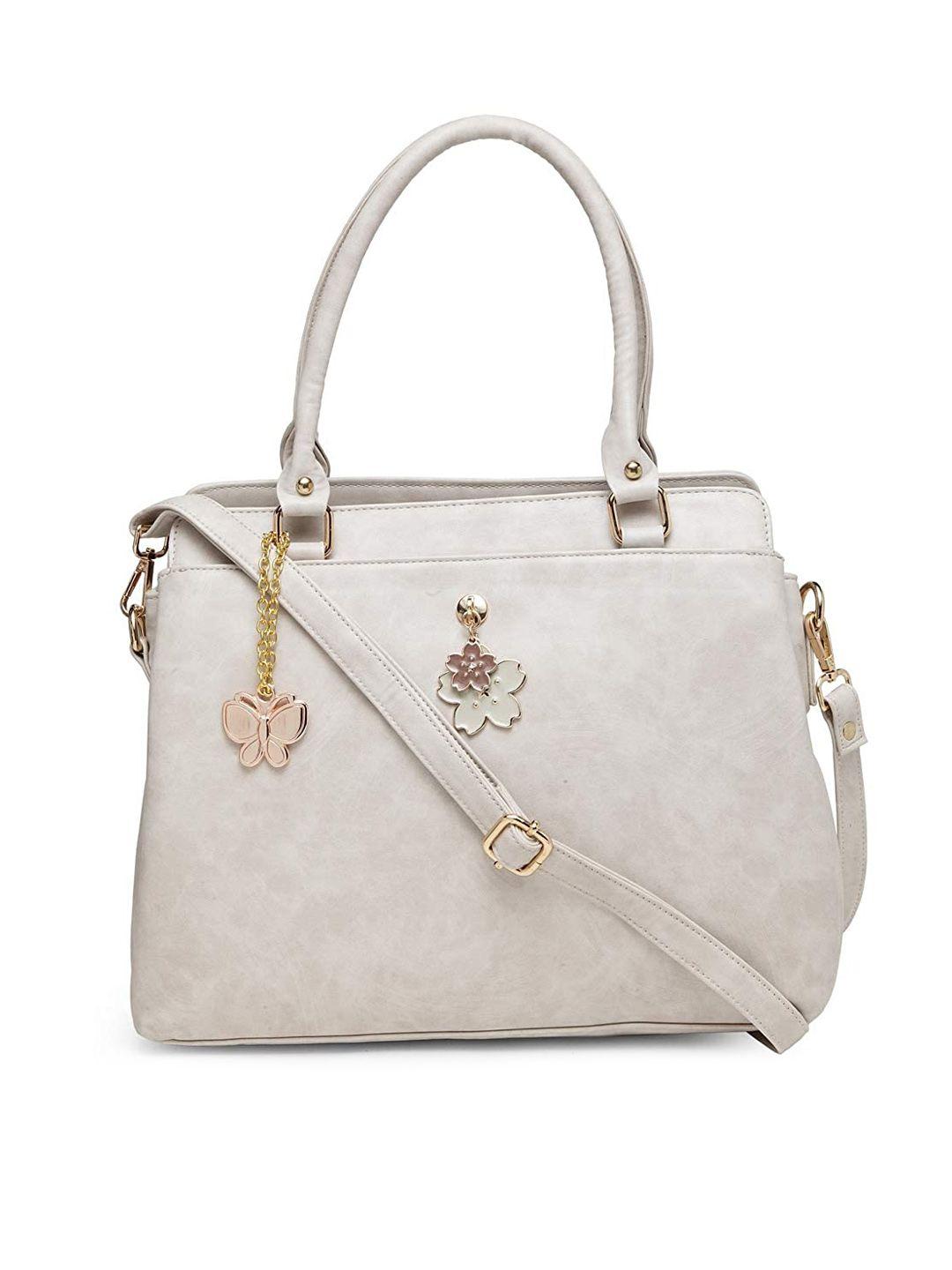 butterflies textured structured handheld bag