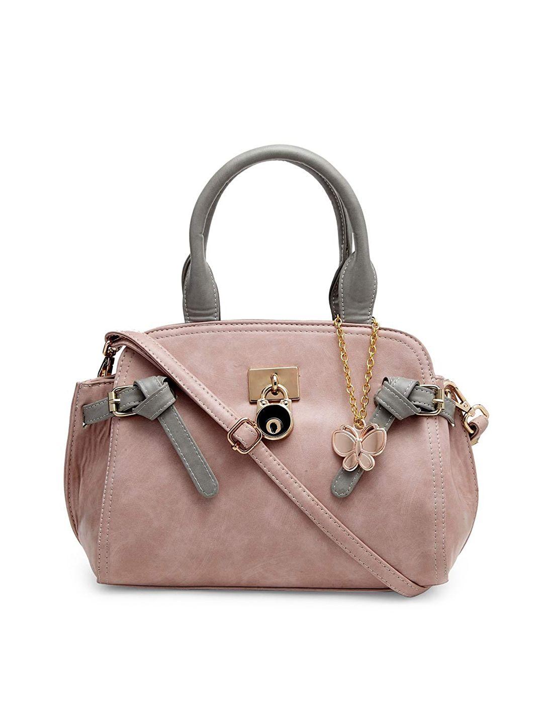 butterflies textured structured handheld bag