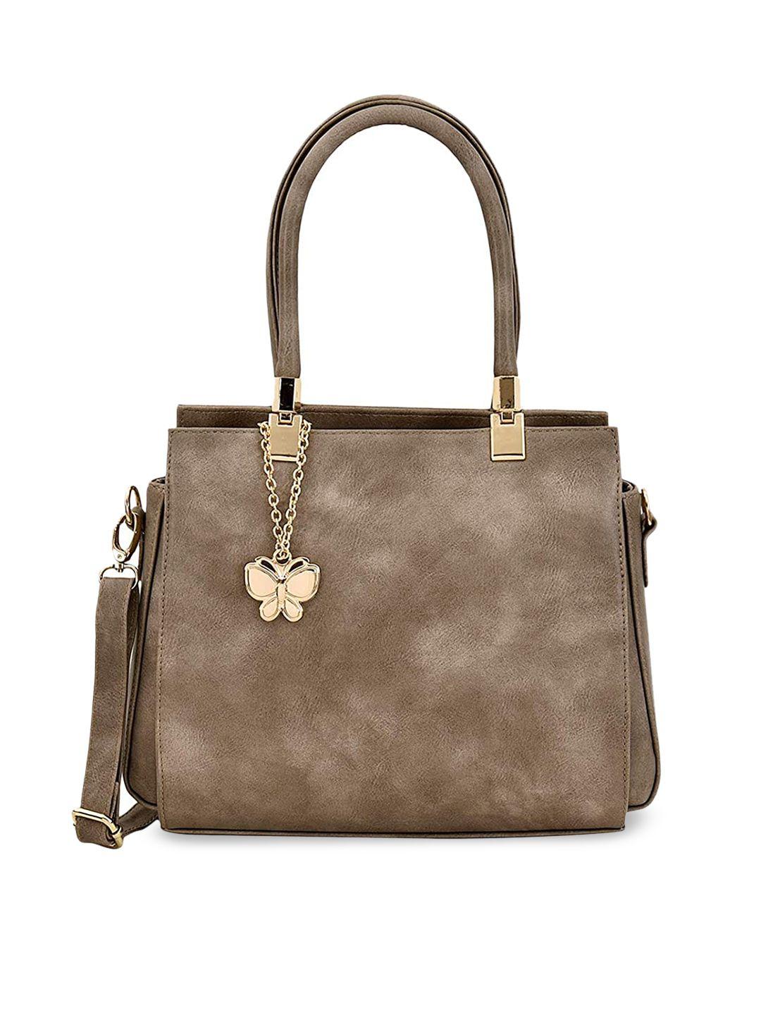 butterflies textured structured shoulder bag