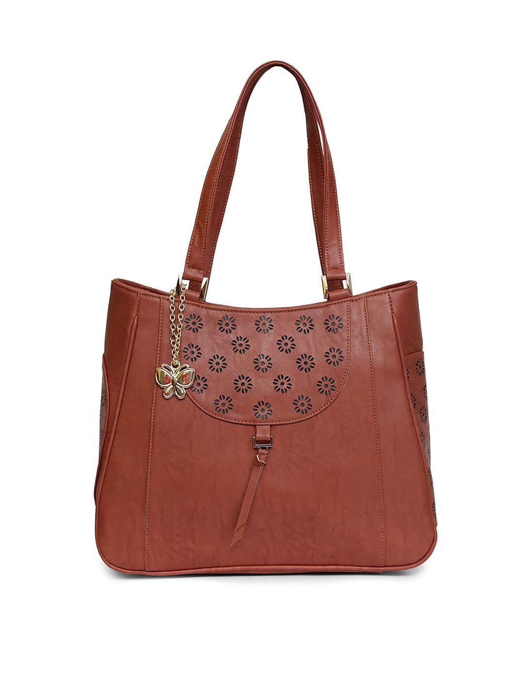 butterflies textured structured shoulder bag