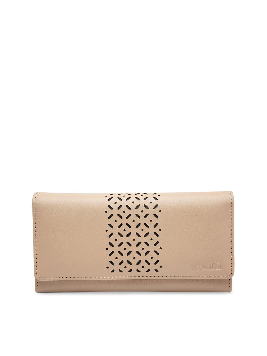 butterflies women peach-coloured textured envelope