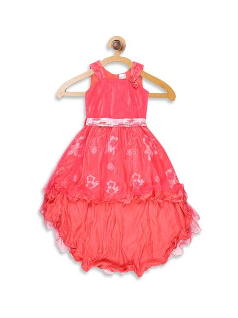 butterfly blush kids red printed party dresses