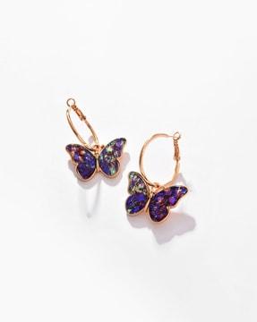 butterfly drop earrings