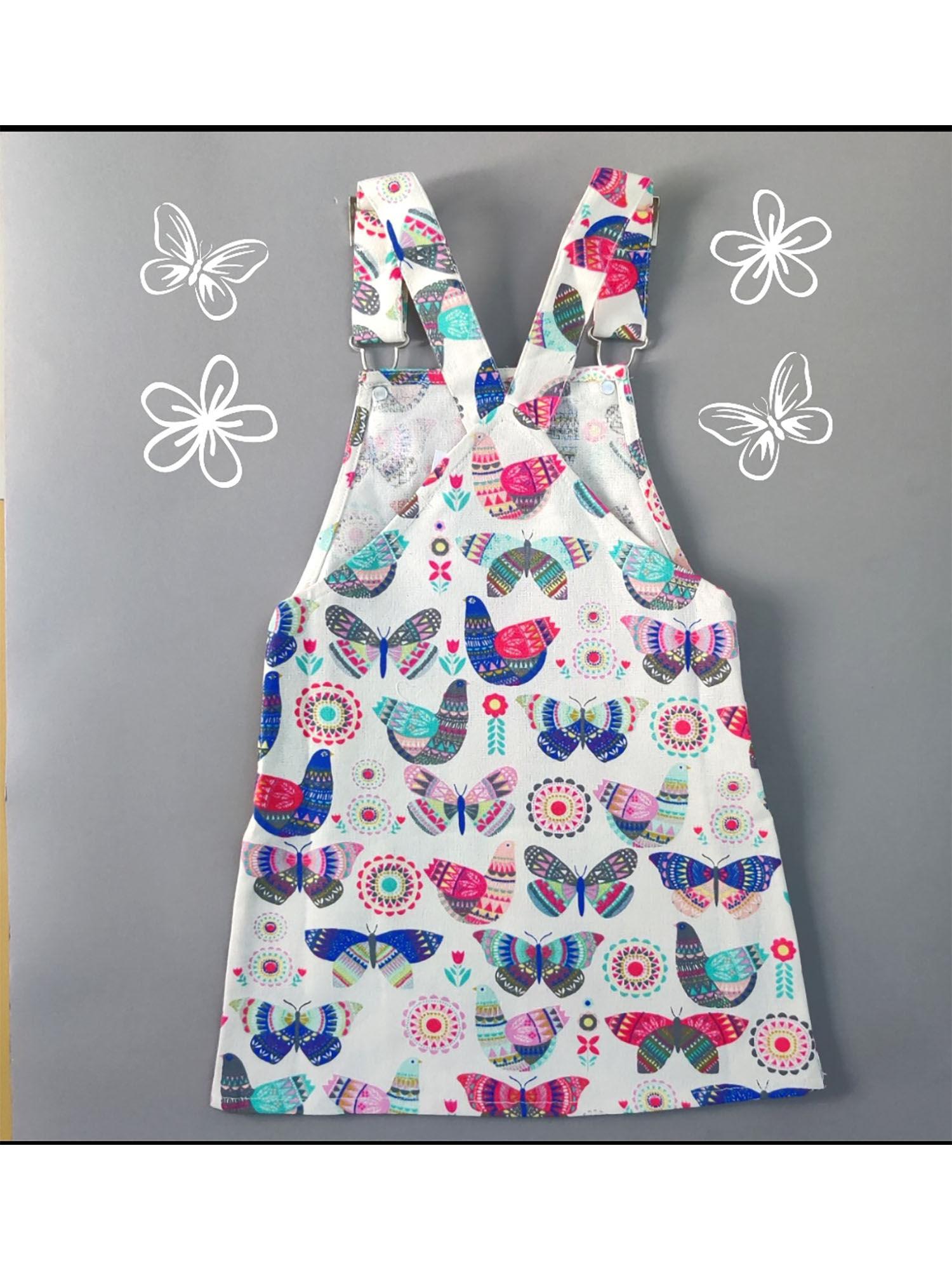 butterfly dungaree dress
